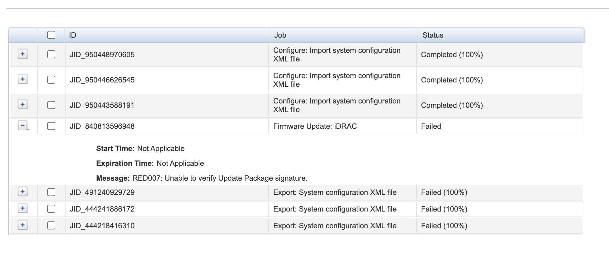 Job Queue iDRAC Downloading (RED007)
