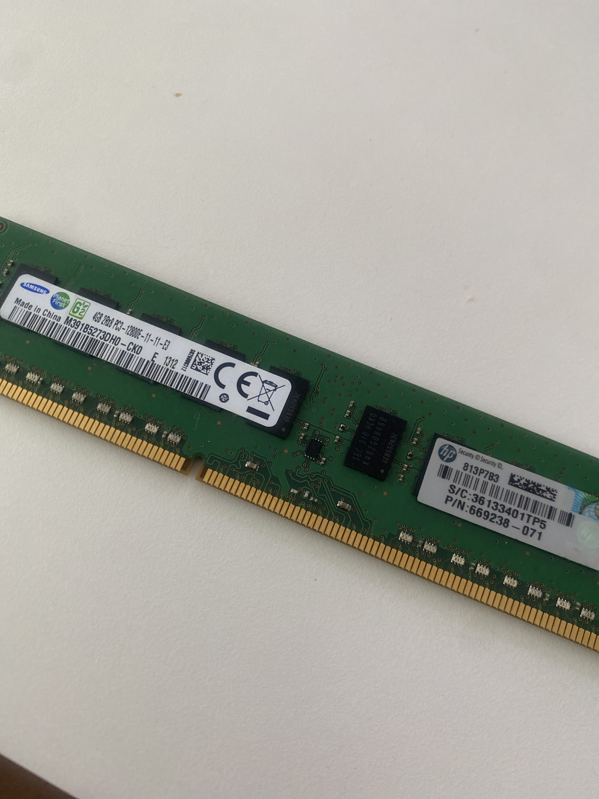 Samsung DDR3 ECC UDIMM 메모리 모듈 (PC3-12800E)
